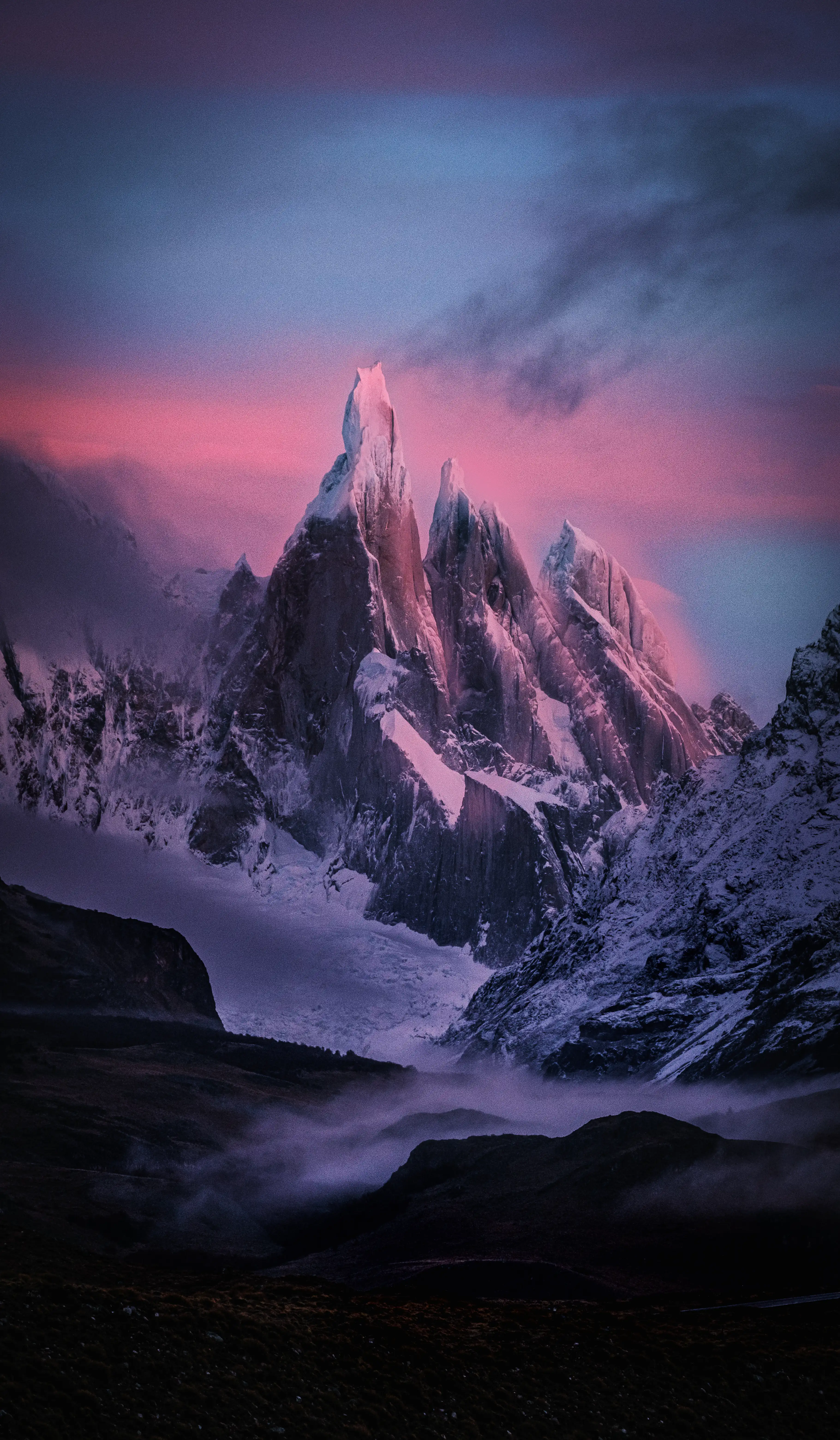 the Cerro Torre Mountain range
