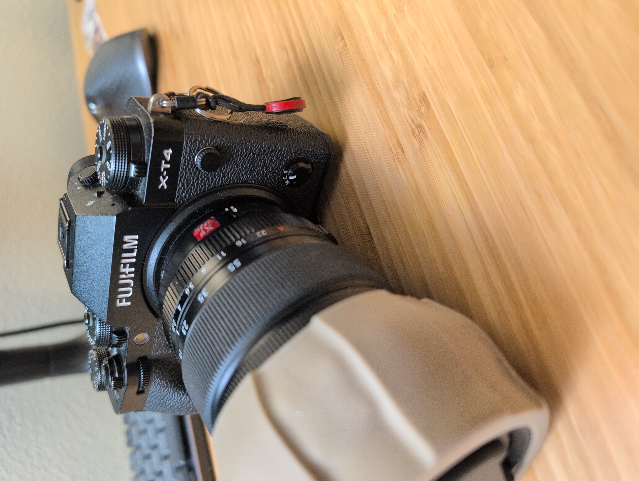 front left view of the fujifilm x-t4